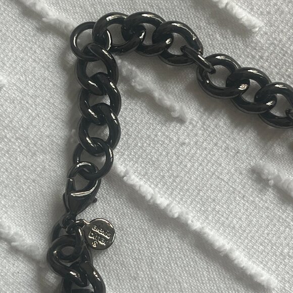 Alexis Bittar Purple Lucite Link, Multi Crystal Necklace - Picture 3 of 3